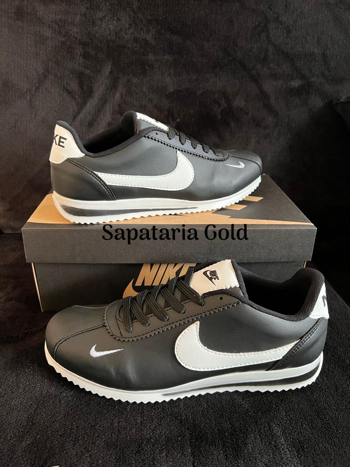 Nike Cortez Preto Branco
