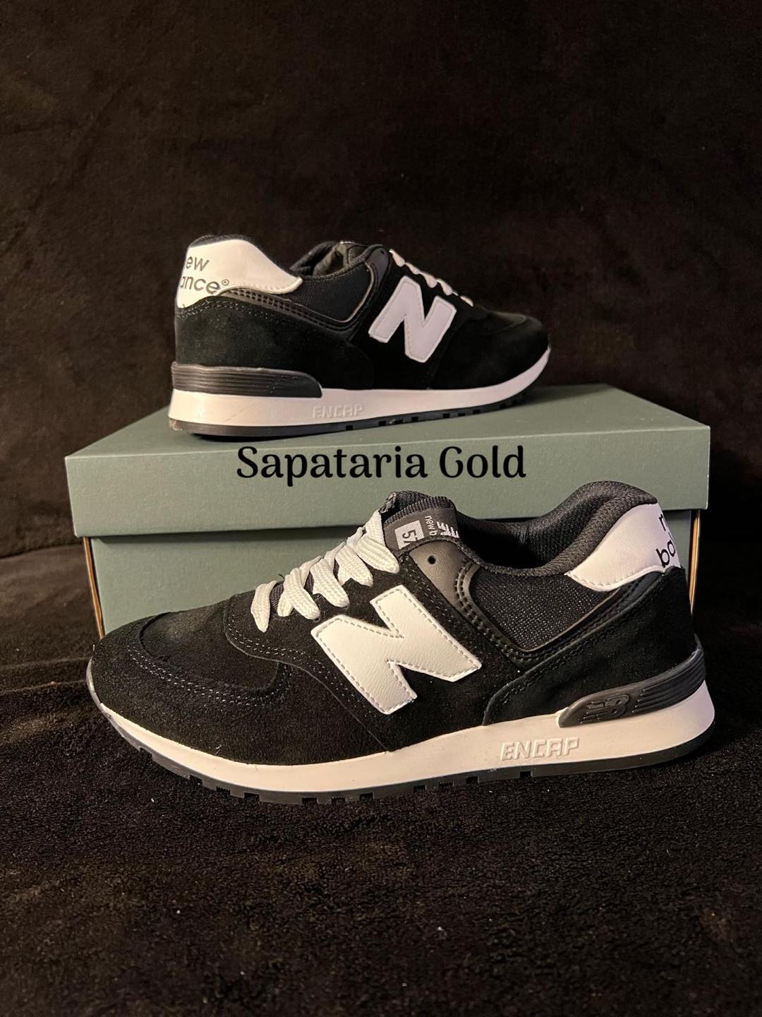 New Balance 574 Preto N Branco