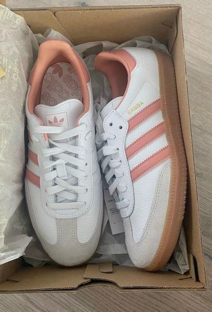 Adidas Samba Branco Rosa