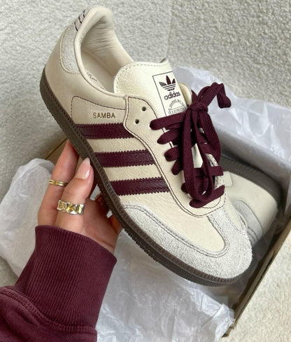 Adidas Samba Bege Bordeaux