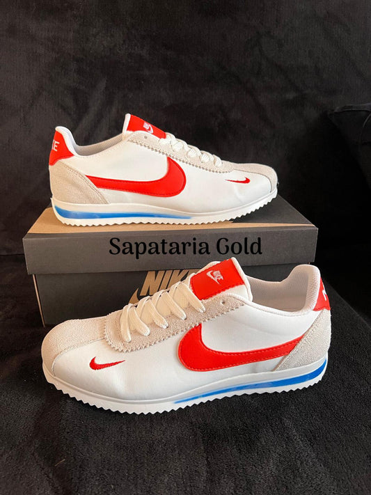 Nike Cortez Branco Vermelho Azul