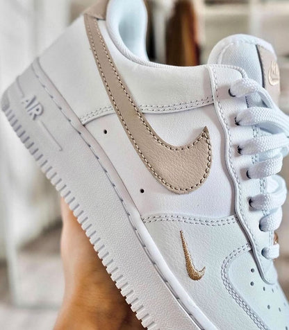 Nike Air Force Branco Bege