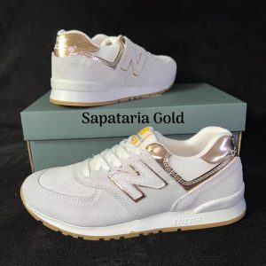 New Balance 574 Branco Bronze