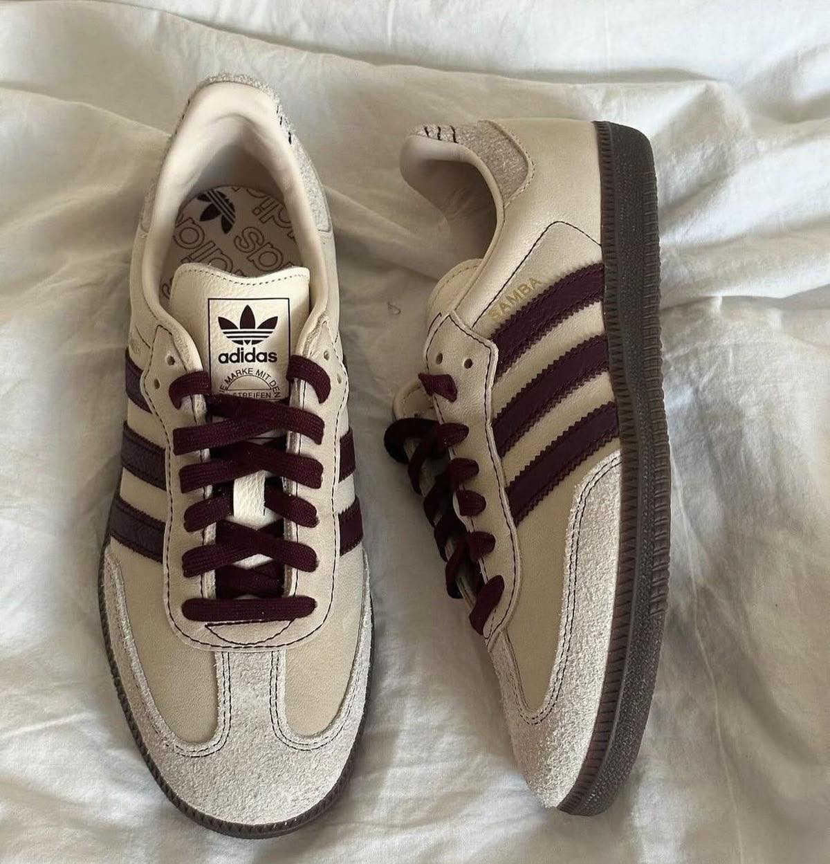 Adidas Samba Bege Bordeaux Adidas Samba Bege Bordeaux